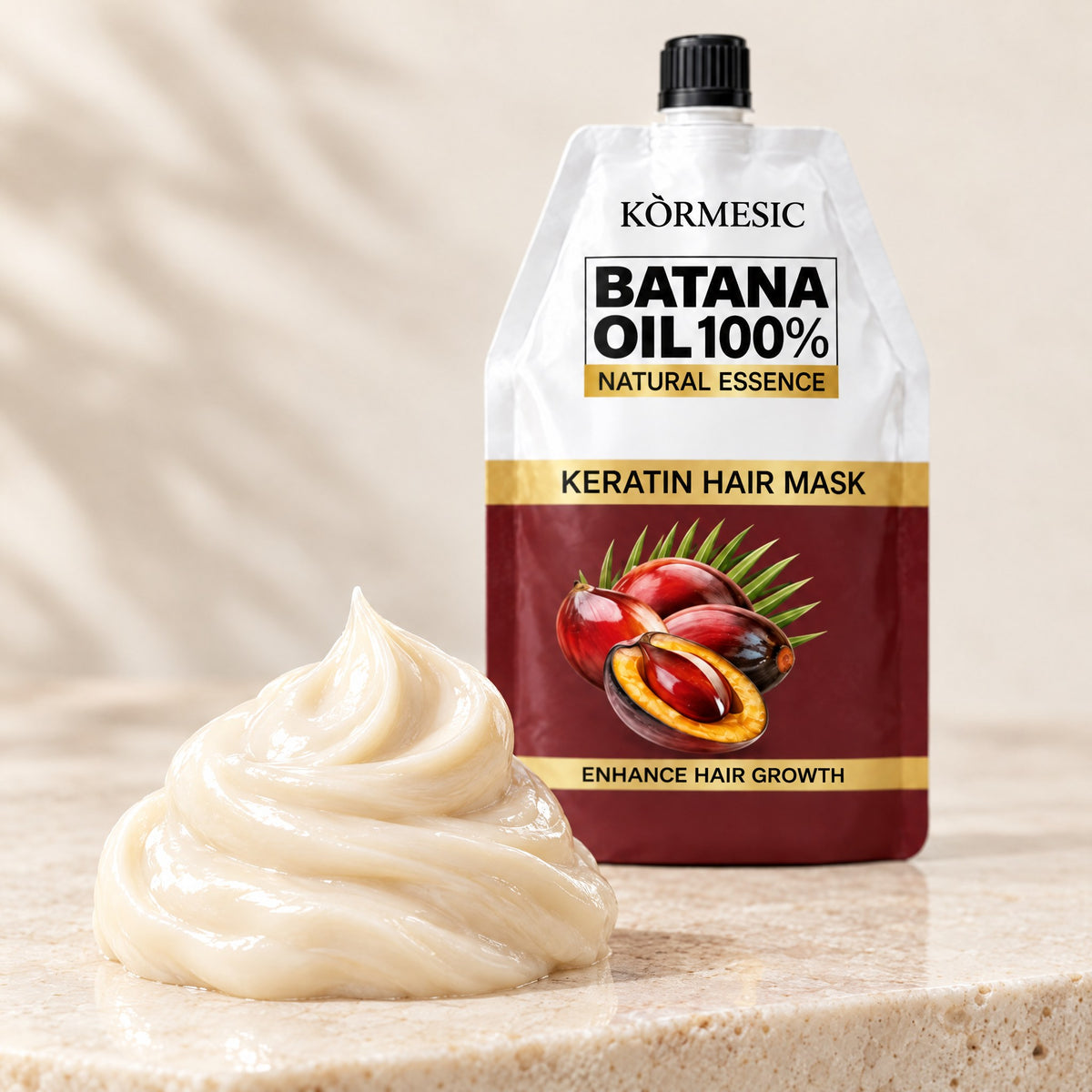 KÒRMESIC Batana & Keratin Repair Hair Mask, texture close-up
