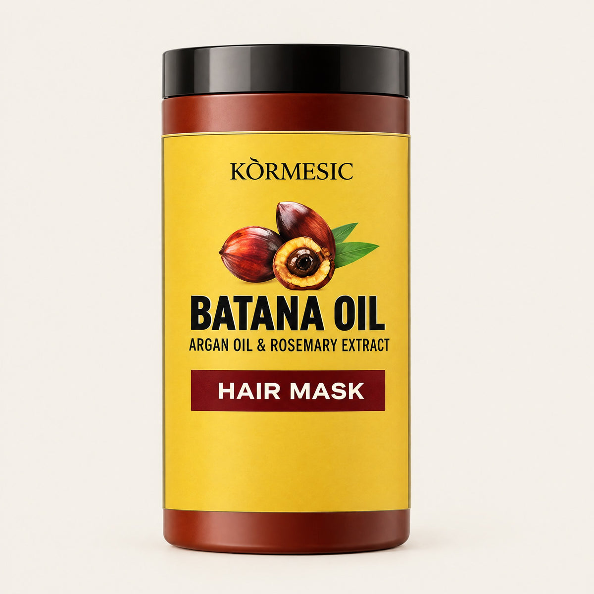 KÒRMESIC Batana Oil Hair Mask, Argan & Rosemary, 500ml