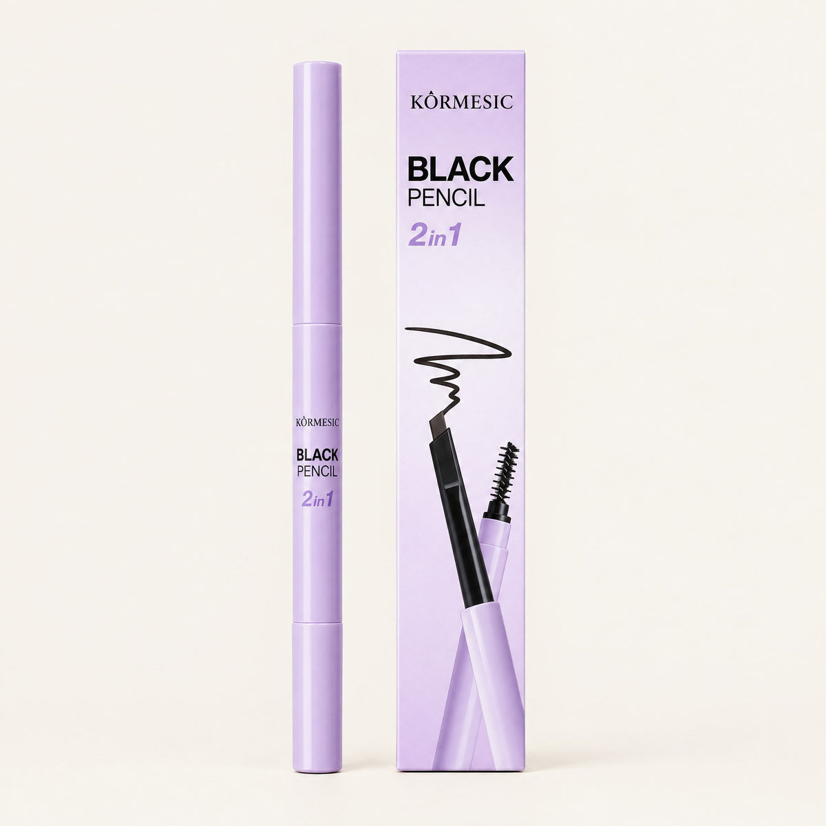 KÒRMESIC Double-Head Eyebrow Pen, Natural Black