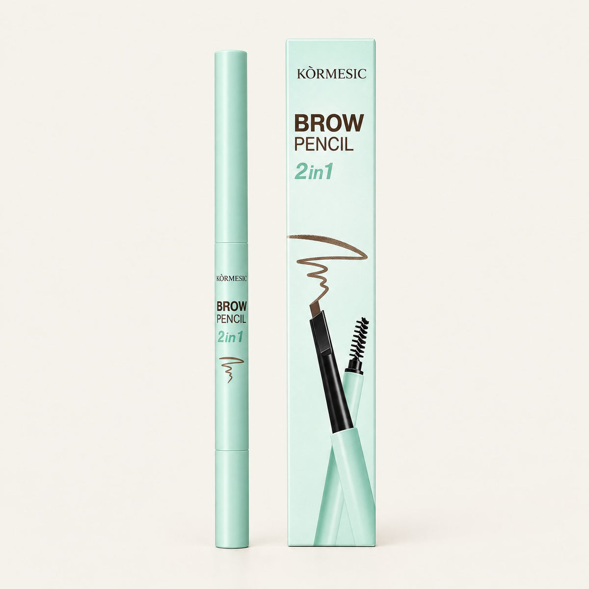 KÒRMESIC Double-Head Eyebrow Pen, Dark Brown