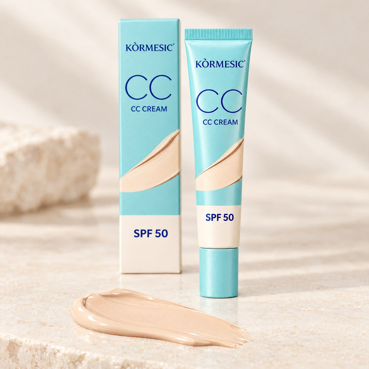 KÒRMESIC CC Cream SPF 50, texture close-up